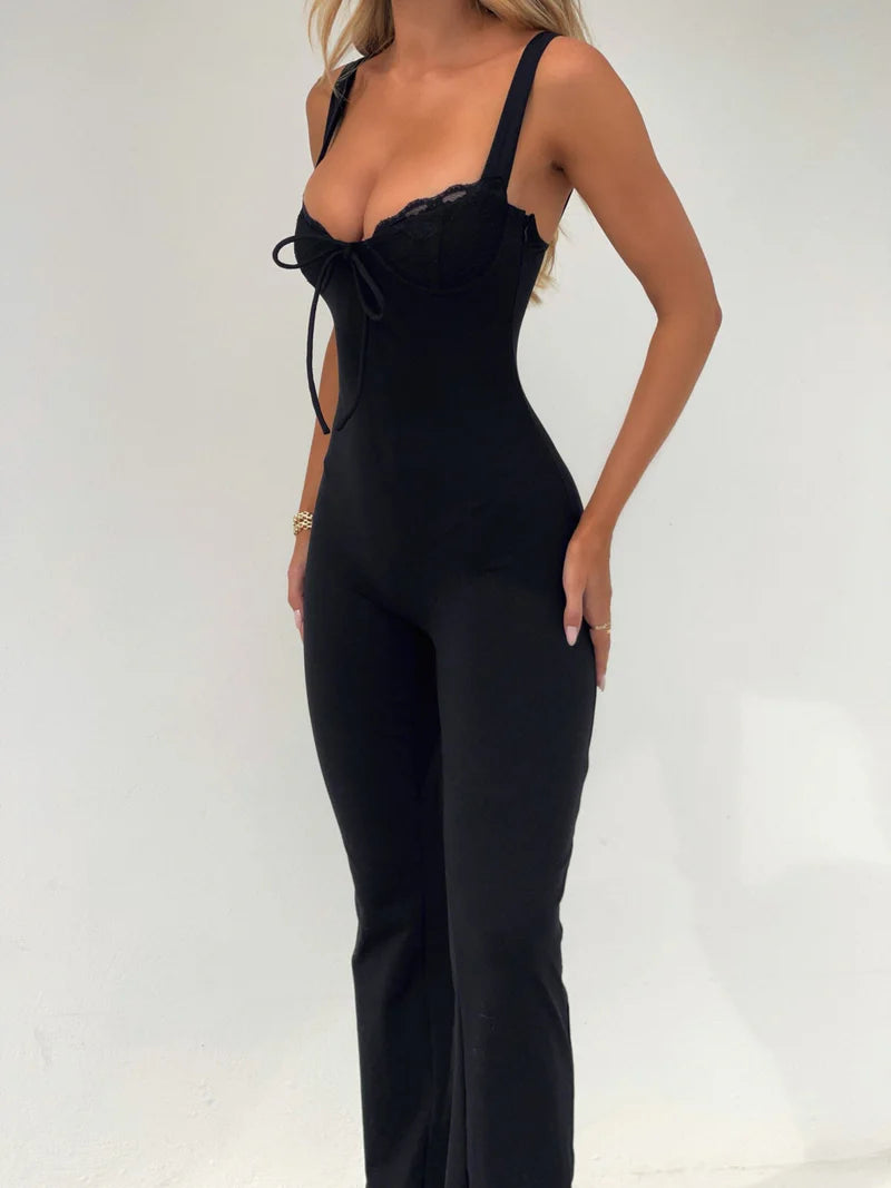 Viral Front Lace Jumpsuit